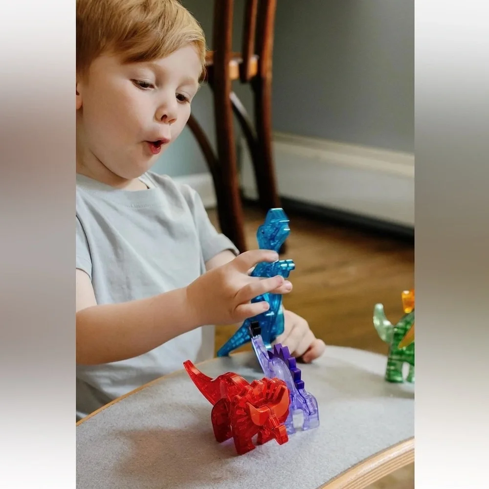 Magna-Tiles | Dino 5-Piece Magnetic Construction Set Dinosaurs Toy